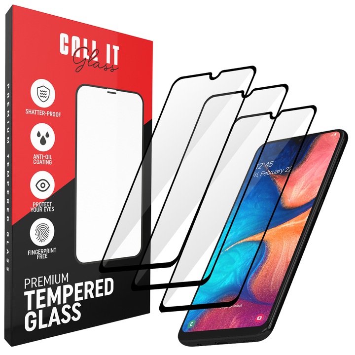 Комплект от 3 защитни фолиа Call It Glass™ за Samsung Galaxy A20 от Premium Ultra Transparent Glass