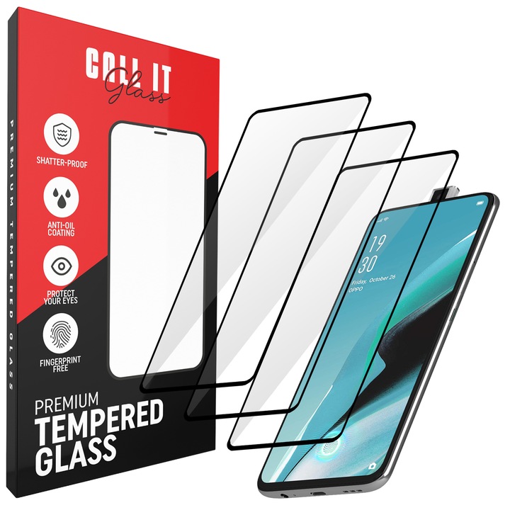 3 Call It Glass™ védőfólia készlet Oppo Reno2 F-hez Premium Ultra Transparent Glass-ből