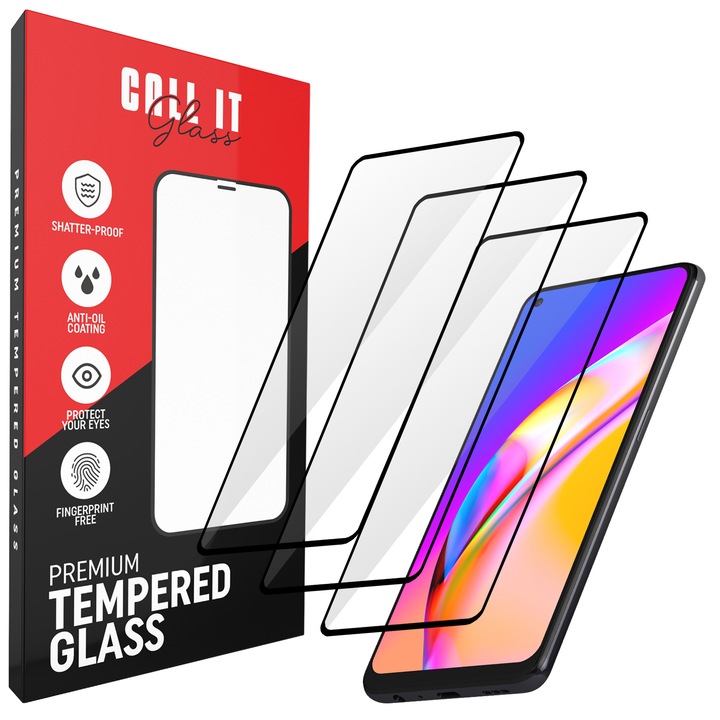 3 Call It Glass™ védőfólia készlet Oppo A95-höz Premium Ultra Transparent Glass-ből