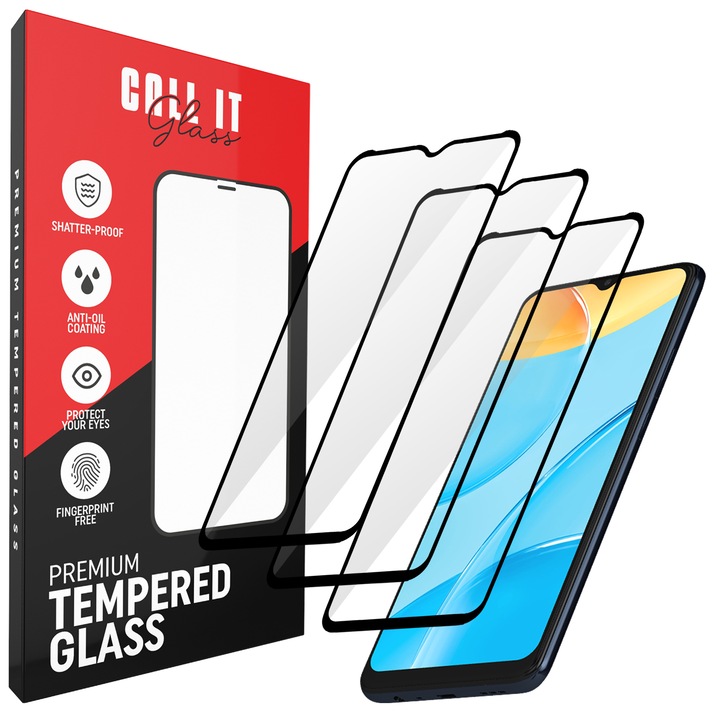 3 Call It Glass™ védőfólia készlet Oppo A15s-hez Premium Ultra Transparent Glass üvegből
