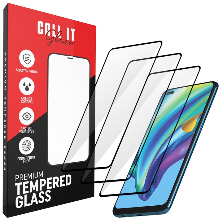 3 Call It Glass védőfólia készlet Oppo Reno4 Lite készülékhez Premium Ultra Transparent Glass üvegből