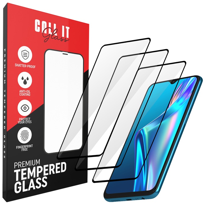 3 darab Call It Glass™ védőfólia készlet Oppo A12-ekhez Premium Ultra Transparent Glass üvegből