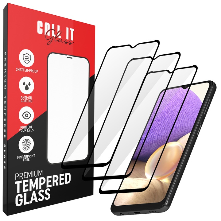 3 Call It Glass™ védőfólia készlet Samsung Galaxy A32 5G készülékhez Premium Ultra Transparent Glass üvegből