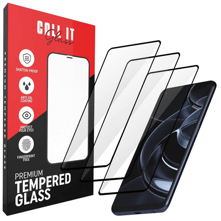 3 Call It Glass™ védőfólia készlet Realme X7-hez Premium Ultra Transparent Glass-ből