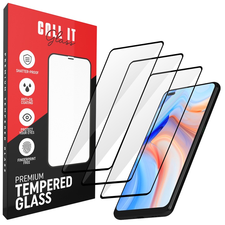 3 Call It Glass™ védőfólia készlet Oppo F17 Pro-hoz Premium Ultra Transparent Glass-ből