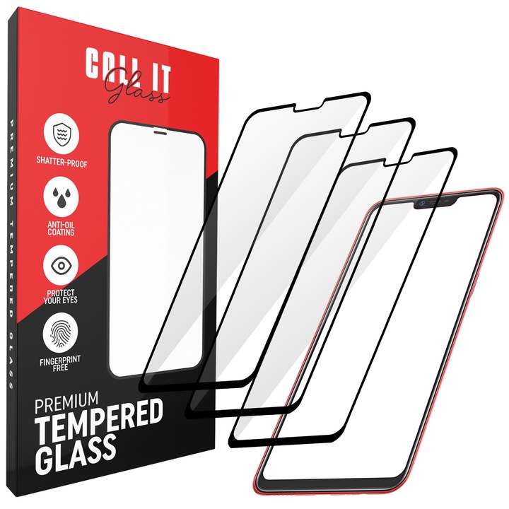 3 Call It Glass™ védőfólia készlet Oppo F7-hez Premium Ultra Transparent Glass-ből