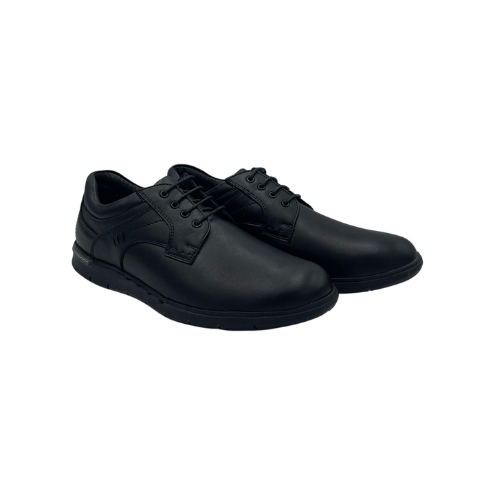 Férfi alkalmi cipő 2065, Valódi bőr, Fekete44EU