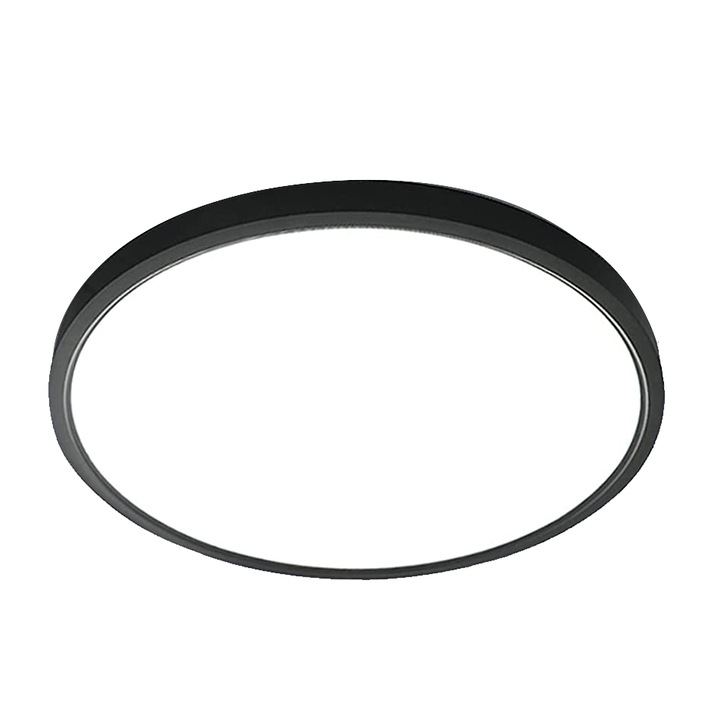 LED плафон с тройно съпротивление Goeco, 24w, 6500k, 220v, Размери 30x30x3cm, Черен