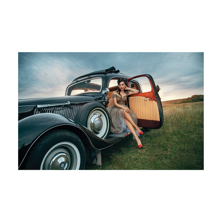 Tablou canvas 4Decor, Elegant oldtimer, 95x150cm, DE0161
