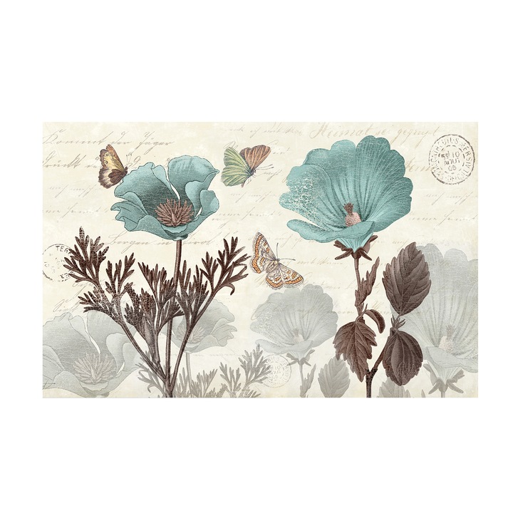 Tablou canvas 4Decor, Pastel flowers, 95x150cm, DE0381