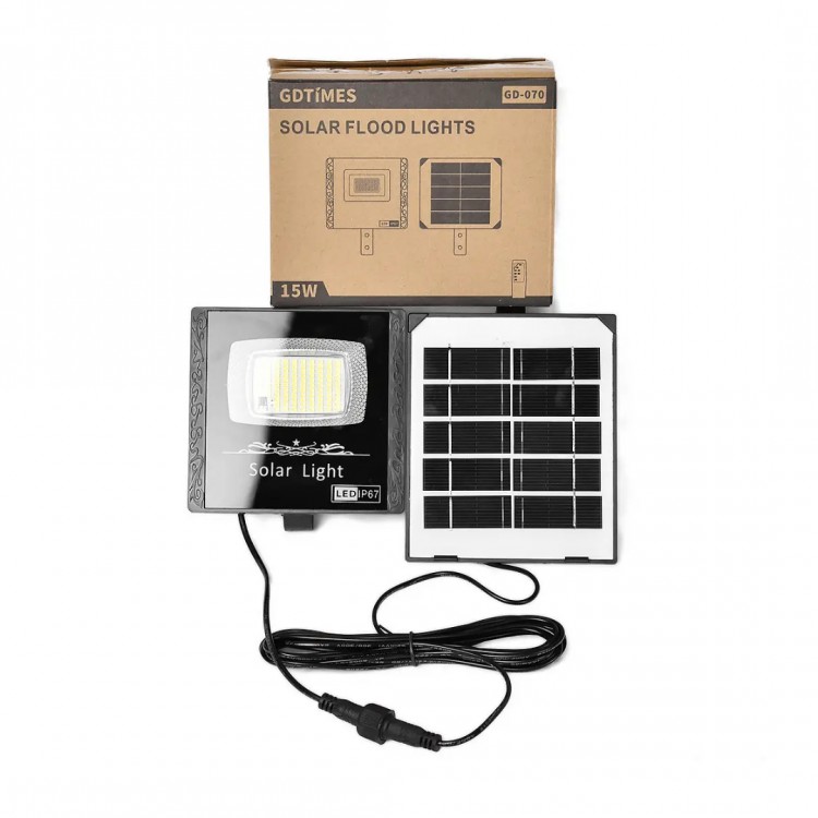 Proiector solar cu panou si telecomanda, putere led 30 w, GD-070 ...