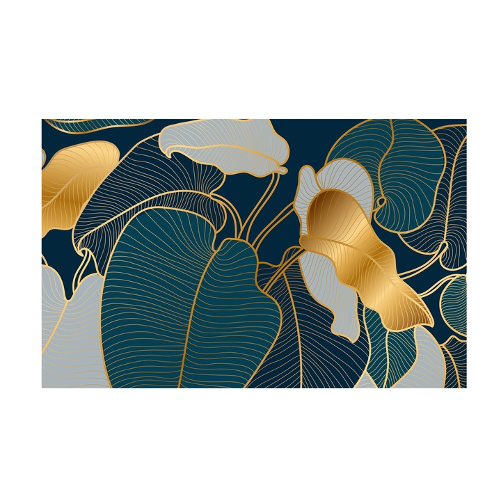 Tablou canvas 4Decor, Lineart leafs, 95x150cm, DE0228