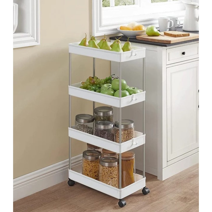 Raft organizator cu roti si 4 rafturi, 86 Cm - eMAG.ro