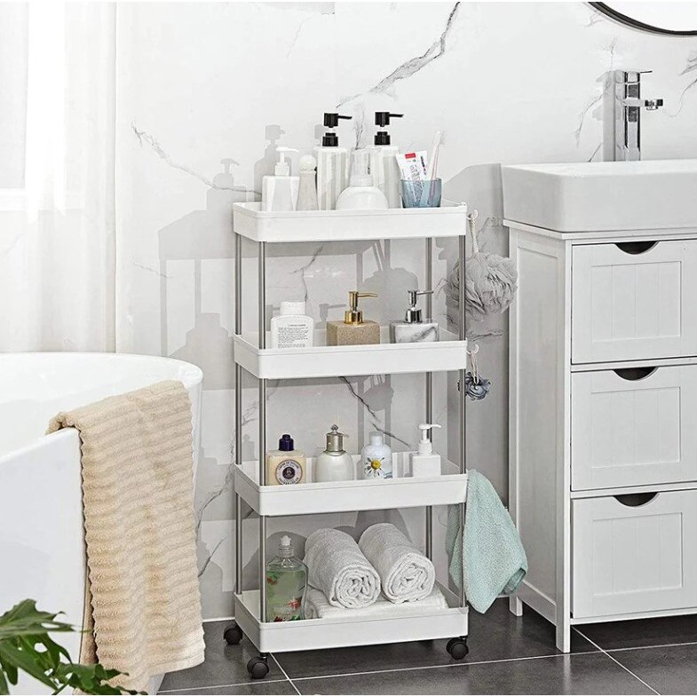 Raft organizator cu roti si 4 rafturi, 86 Cm - eMAG.ro