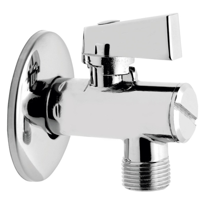 Robinet cu bila, Ferro, 1/2" X 3/8", Argintiu