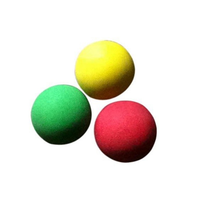 Set 3 Mingi de Plaja Solex, Diametru 40 mm, Rosu, Verde, Galben