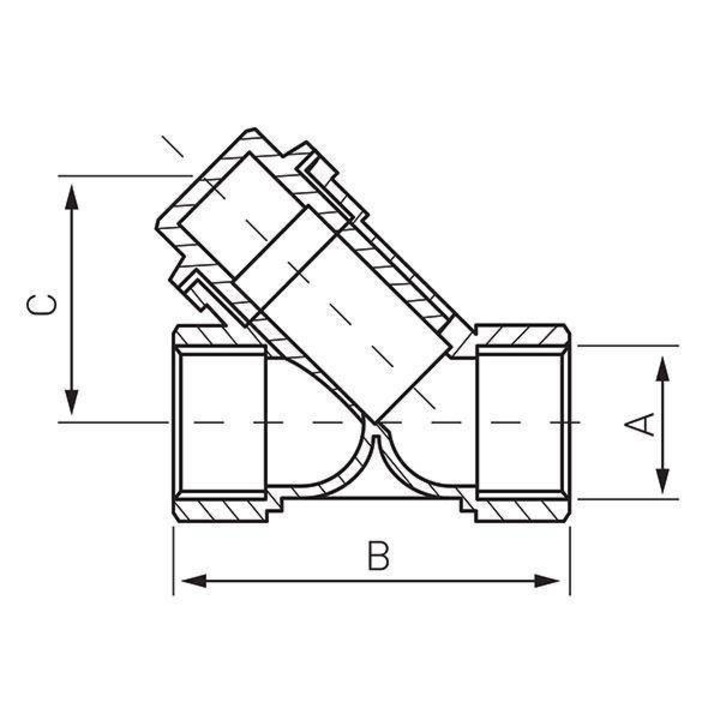 Filtru de colectare incalzire centrala, Ferro, 5/4", Auriu