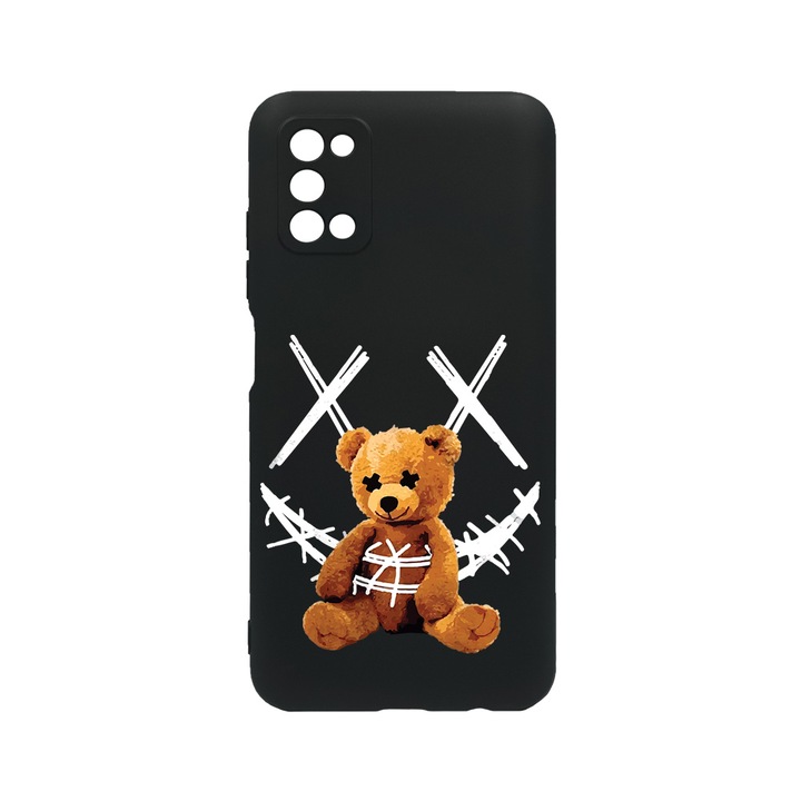 Силиконов калъф BestCase за OPPO Reno 5 Pro 5G, Teddy Bear Smile, 0.8MM Slim, Camera Protection, Black Silicon Series, c-B 982