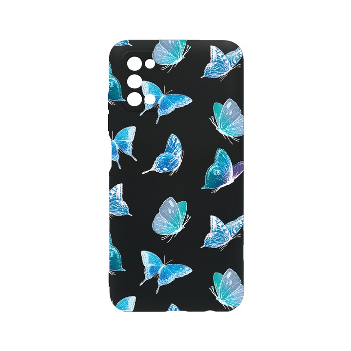 Силиконов калъф BestCase за OPPO Reno 5 Pro 5G, Butterfly Pattern, 0.8MM Slim, Camera Protection, Black Silicon Series, c-B 1012