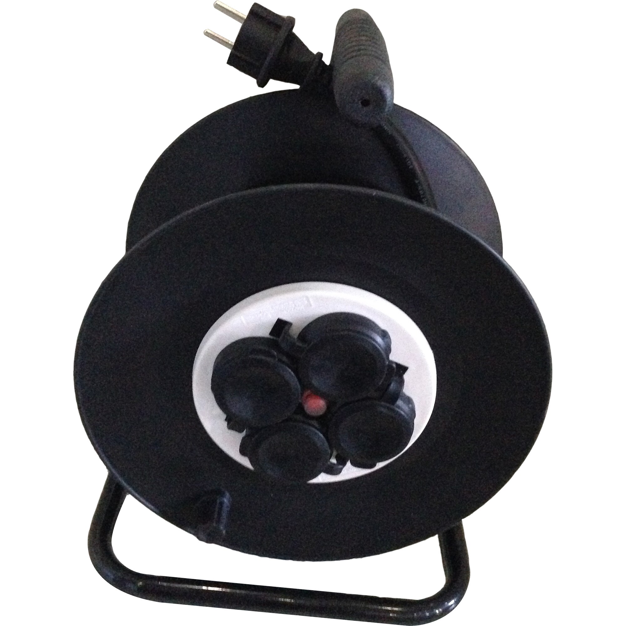 Prelungitor cu tambur Well, cu termosiguranta, 4 prize, 1.5mm, IP20, 50 m