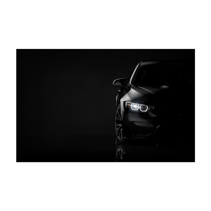 Tablou canvas 4Decor, Black car, 95x150cm, DE0399