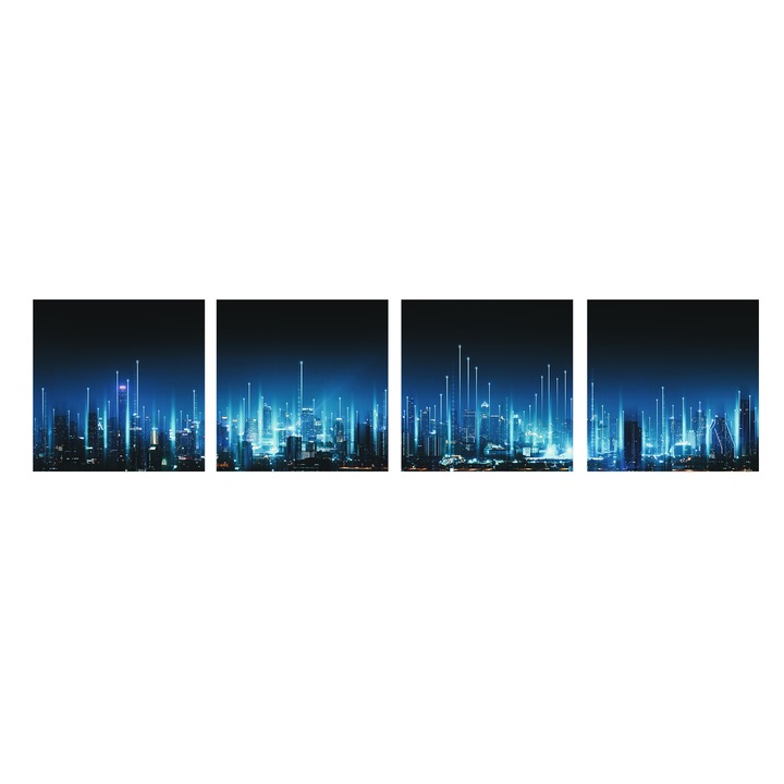 Tablou canvas 4Decor, City lights, 200x50cm, DE0210