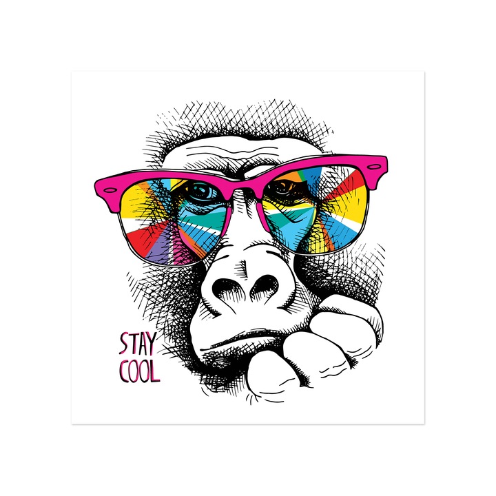 Tablou canvas 4Decor, Stay cool, 50x50cm, DE0137