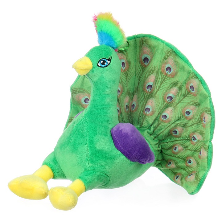 Păun de pluș verde - W-Web, 25cm