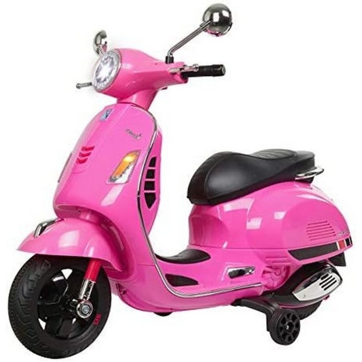 Електрически скутер с батерия за деца NOVOKIDS™ Vespa Classic Scooter, Старт с ключ, Дължина 102 см, 3-8 години, Макс. 30 кг, Розов