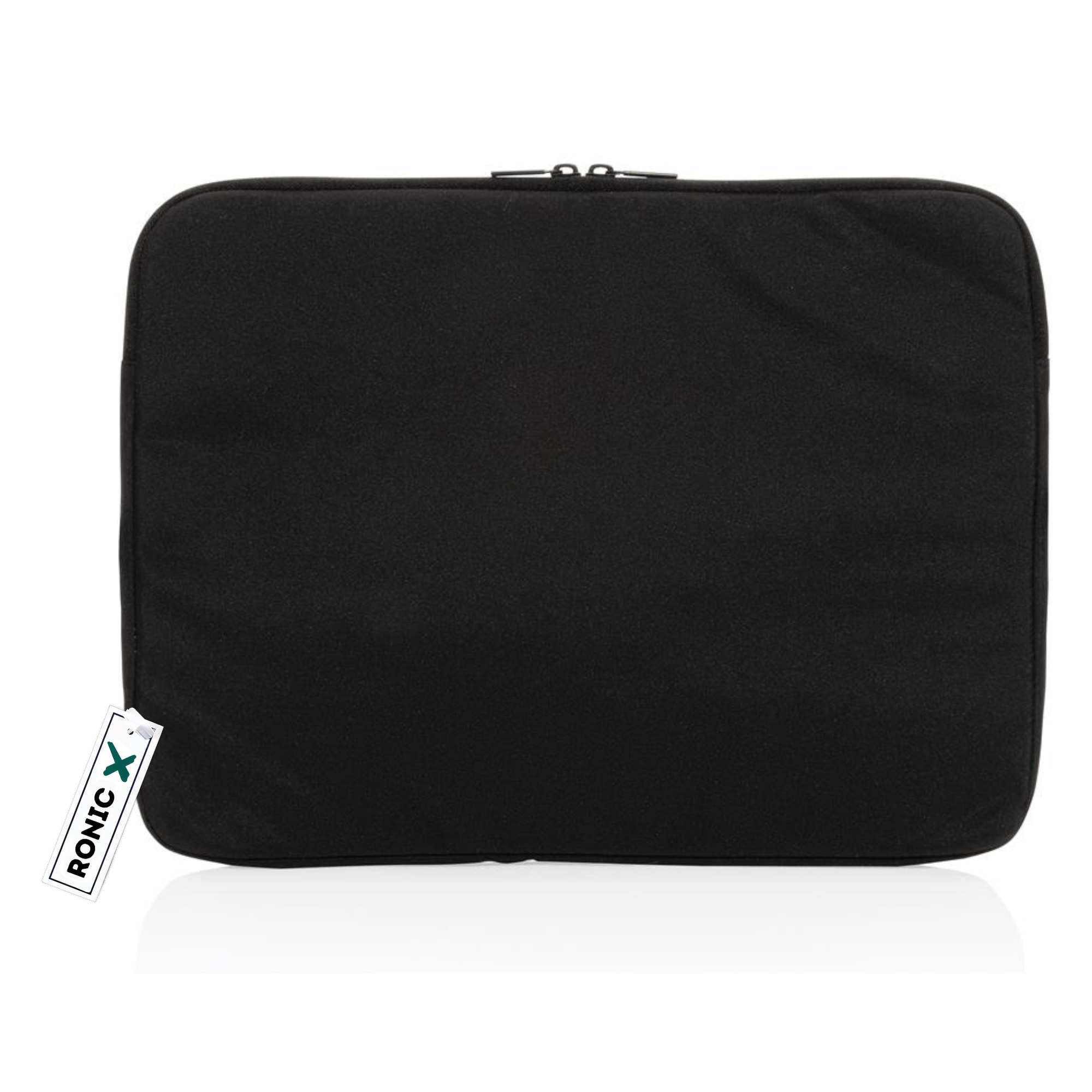 Husa de laptop Zao, Ronic, compatibila laptop Apple MacBook Air, MacBook Pro Touch Bar din poliester reciclat, 15.6" Inch, 40 x 29 x 2 cm, negru