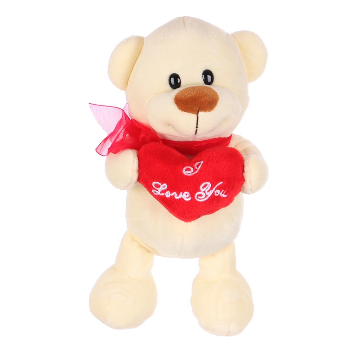 Дикси - плюшено мече със сърце - 20 см