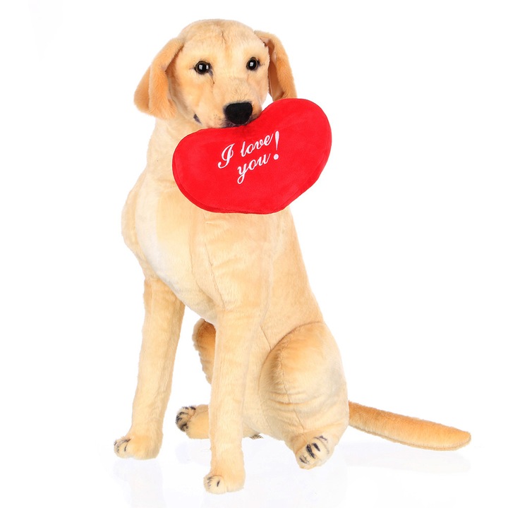 Jucarie de plus, W-web, 65 cm, Maro/Rosu