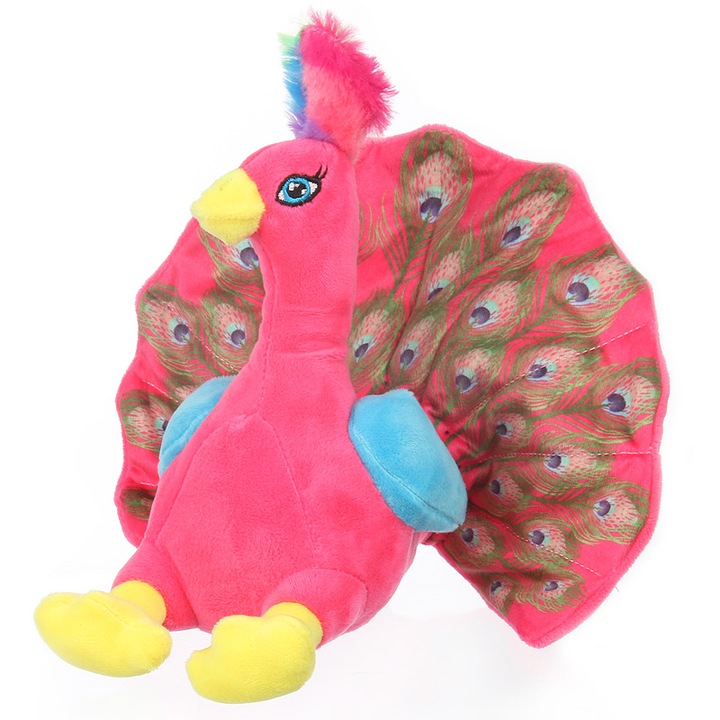 Akira - pink plüss páva - 25cm