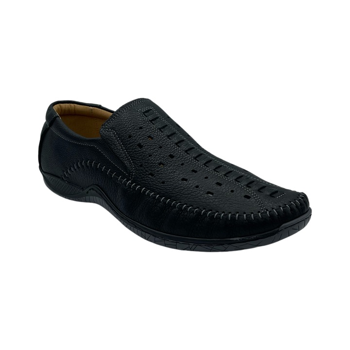Ежедневни мъжки обувки 310 Естествена кожа, Черен