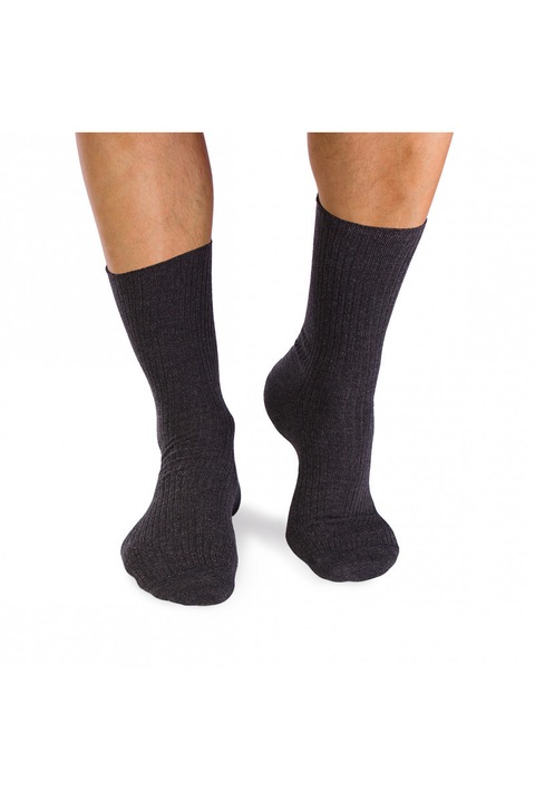 Sosete bumbac lungi fara elastic Antracit