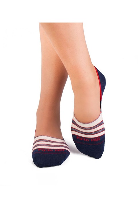 Sosete tip talpici INVISIBLE ORGANIC SOCKS Lines Navy Blue