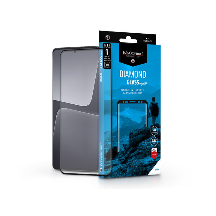 MS Diamond Glass Edge 3D Xiaomi 13 Pro készülékhez kijelzővédő fekete