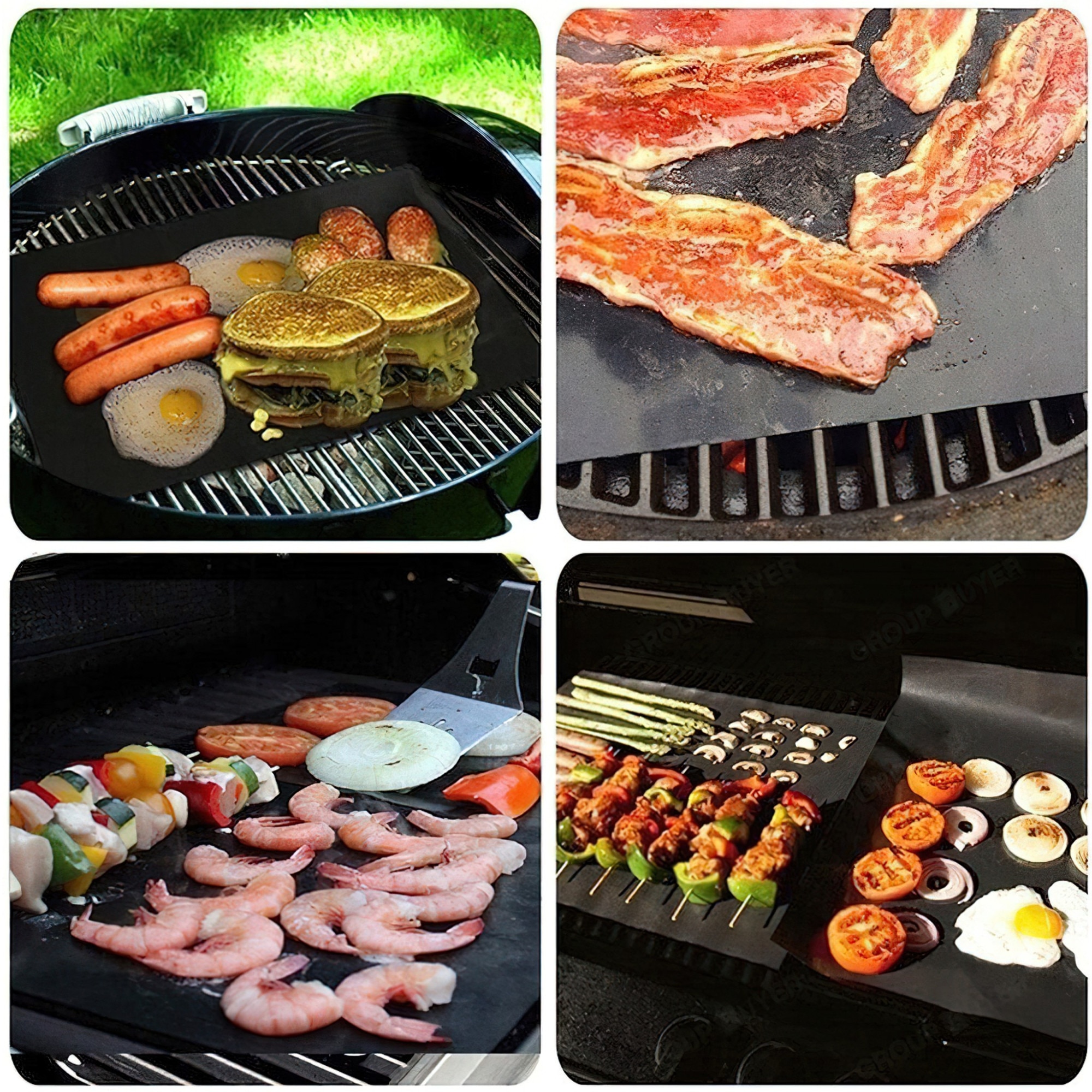 Set 5 Buc BBQ Grill Mat BYONDSELF Folie Antiaderenta Din Teflon