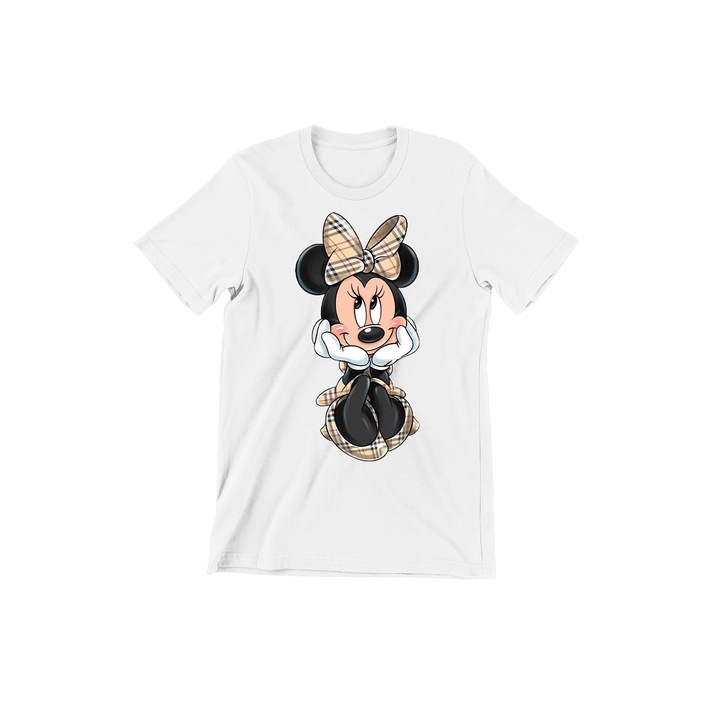 Tricou Copii, Prestige-Boutique, Disney 2023, Minnie mouse visatoare, alb, 2-3 ani/ 92 cm