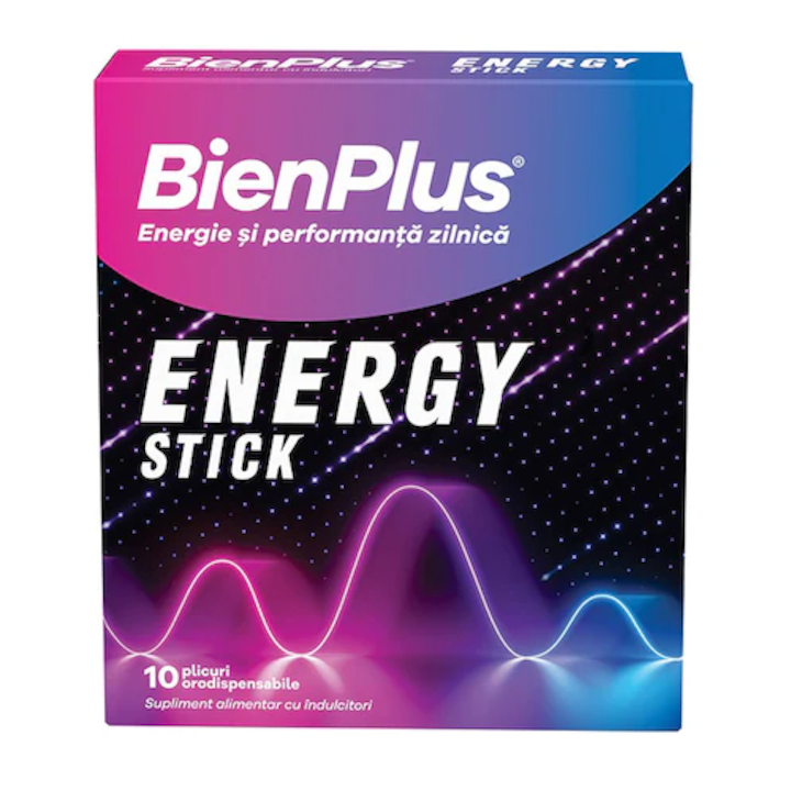 Emetix Energy Sticks, Fiterman, 10 plicuri orodispersabile