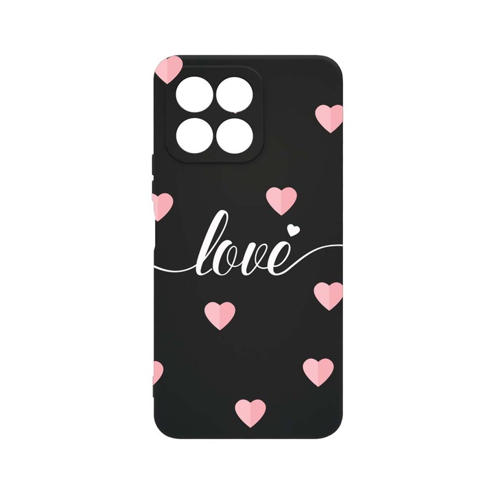Husa BestCase® Premium Liquid Silicon, Compatibila Cu Honor X8 5G, Love Flying Hearts, SLIM 1.2MM, Microfibra in interior, Antisoc, Protectie Camera, Margini ridicate pentru protectia ecranului, PB 85
