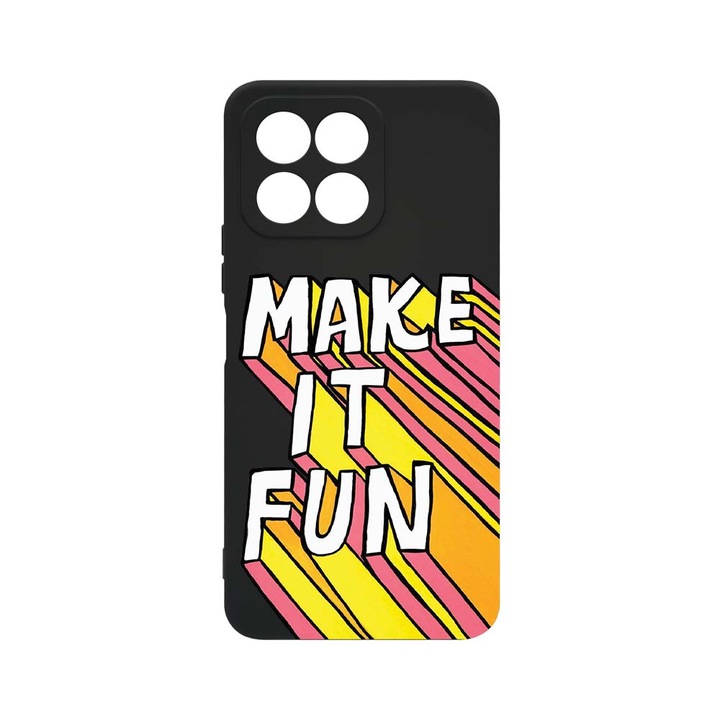Husa BestCase® SLIM SIlicon 0.8MM, Compatibila Cu Honor X6, Make It Fun, Rezistenta la uzura, Protectie Camera, c-B 494