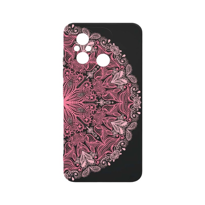 Husa BestCase® SLIM SIlicon 0.8MM, Compatibila Cu Xiaomi Redmi 12C, Lace Pink, Rezistenta la uzura, Protectie Camera, c-B 21