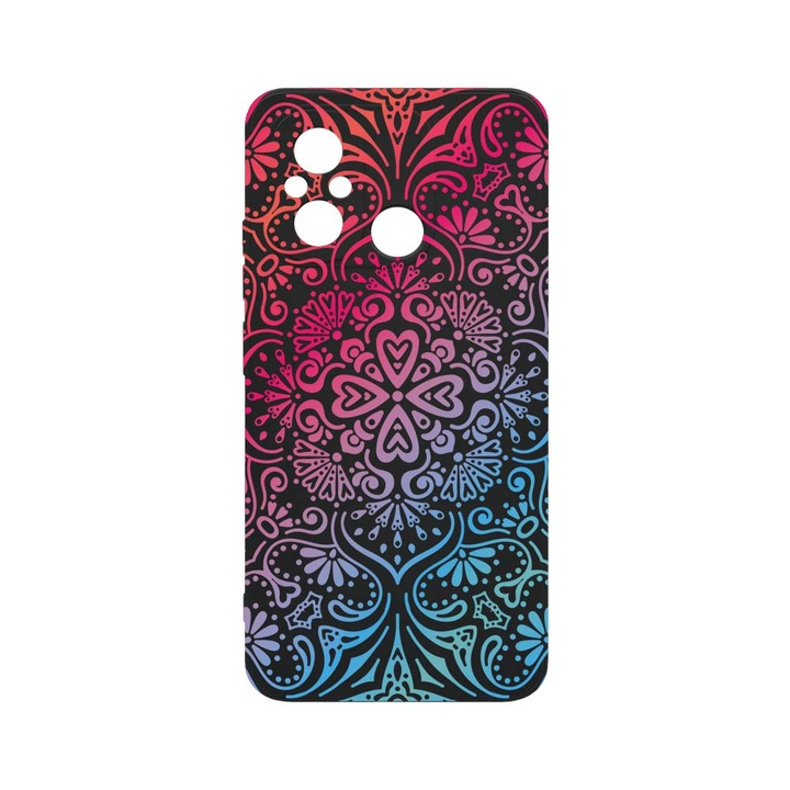 Husa BestCase® SLIM SIlicon 0.8MM, Compatibila Cu Xiaomi Redmi 12C, Mandala Color, Rezistenta la uzura, Protectie Camera, c-B 72