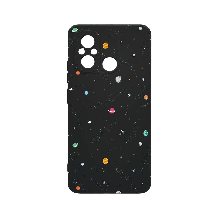 Husa BestCase® SLIM SIlicon 0.8MM, Compatibila Cu Xiaomi Redmi 12C, Universe, Planets, Rezistenta la uzura, Protectie Camera, c-B 470