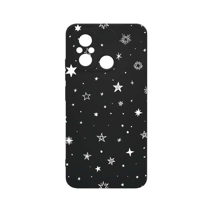 Husa BestCase® SLIM SIlicon 0.8MM, Compatibila Cu Xiaomi Redmi 12C, Stars, Rezistenta la uzura, Protectie Camera, c-B 143