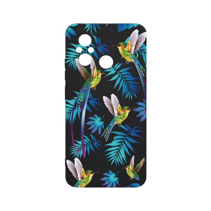 Husa BestCase® SLIM SIlicon 0.8MM, Compatibila Cu Xiaomi Redmi 12C, Wild Tropical, Rezistenta la uzura, Protectie Camera, c-B 186