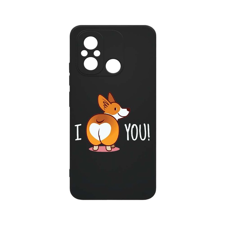 Husa BestCase® SLIM SIlicon 0.8MM, Compatibila Cu Xiaomi Redmi 12C, Sweet doggy Emoji, Rezistenta la uzura, Protectie Camera, c-B 593