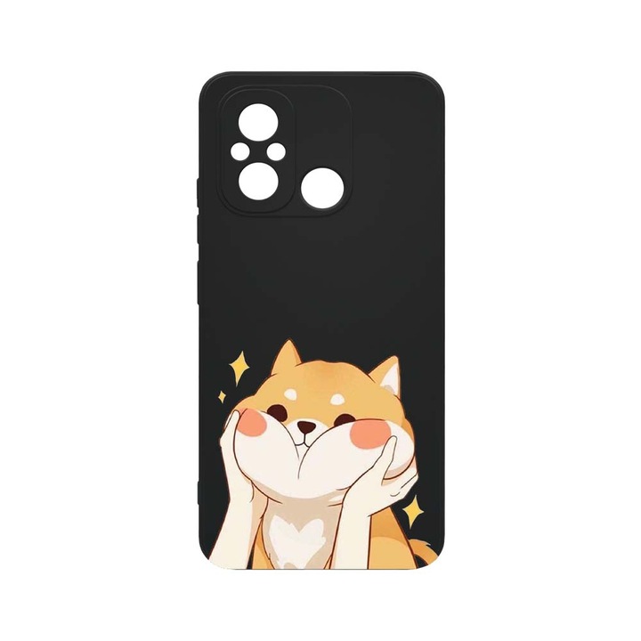 Husa BestCase® SLIM SIlicon 0.8MM, Compatibila Cu Xiaomi Redmi 12C, Emoji - Sweet Cat, Rezistenta la uzura, Protectie Camera, c-B 596