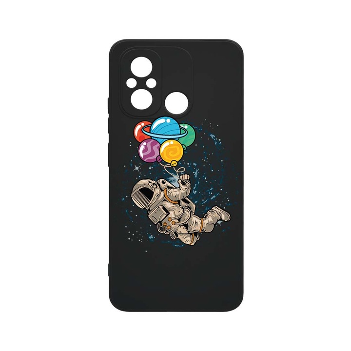 Husa BestCase® SLIM SIlicon 0.8MM, Compatibila Cu Xiaomi Redmi 12C, Happy Astronaut, Rezistenta la uzura, Protectie Camera, c-B 773
